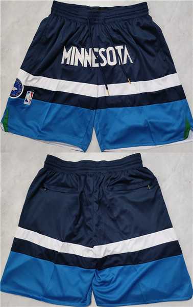 Mens Minnesota Timberwolves Navy Shorts->->NBA Jersey